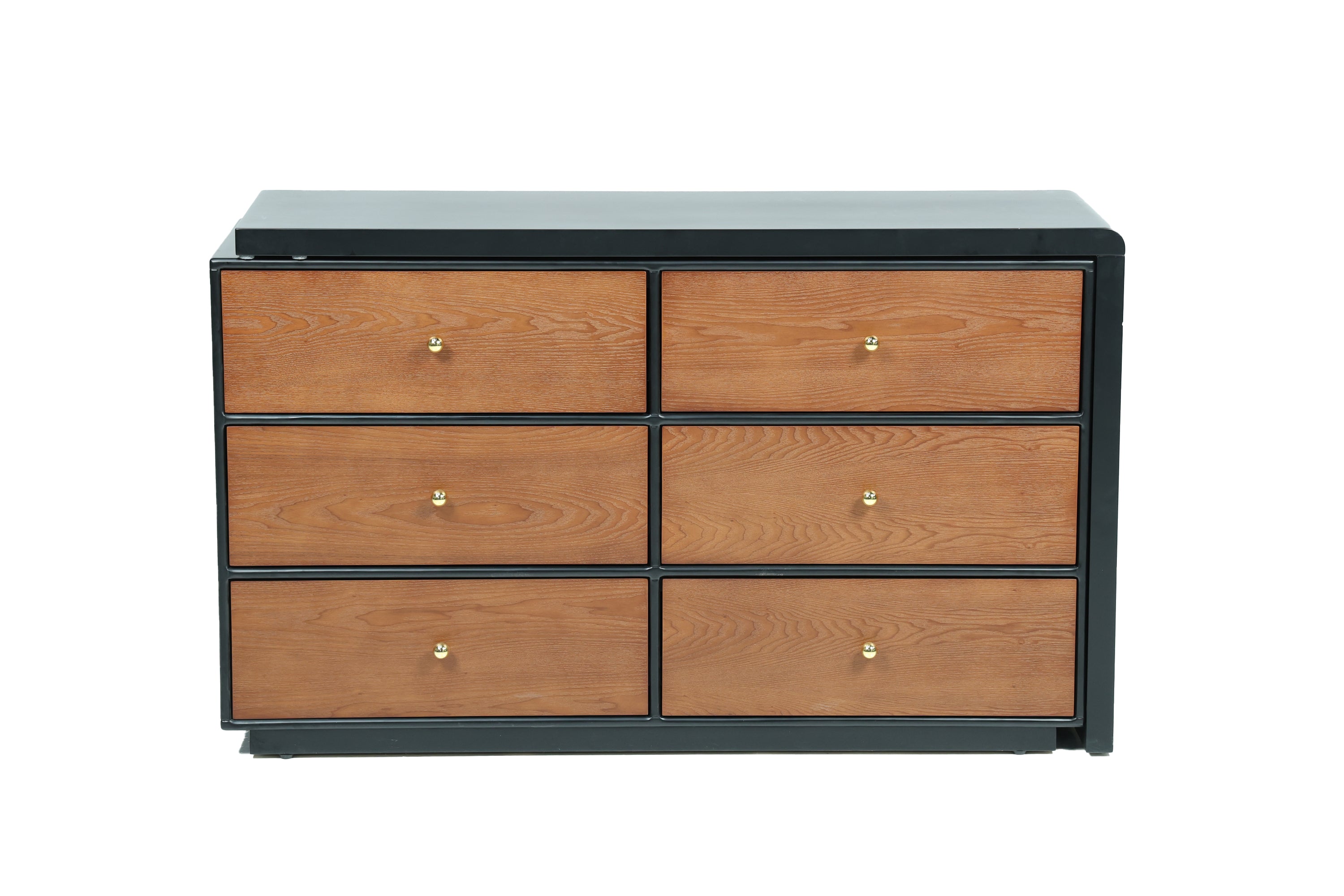 ABS Multi-layer solid wood board + baked enamel +veneer (dresser + stool + mirror) 2401