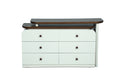 ABS Multi-layer solid wood board + baked enamel (dresser + stool + mirror) 2406