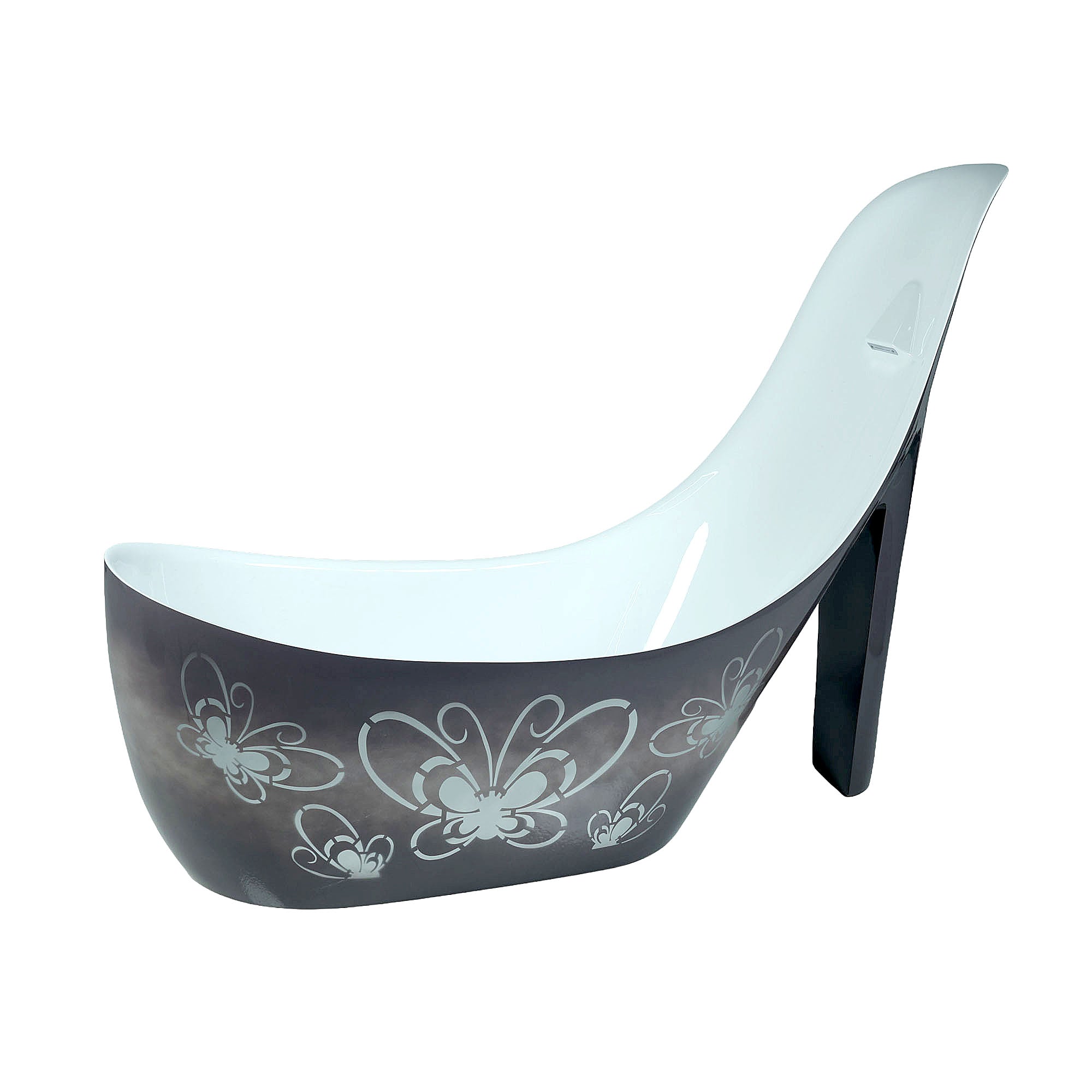 ABS 2000 x 800 x 1550mm dark brown with butterfly bath tub