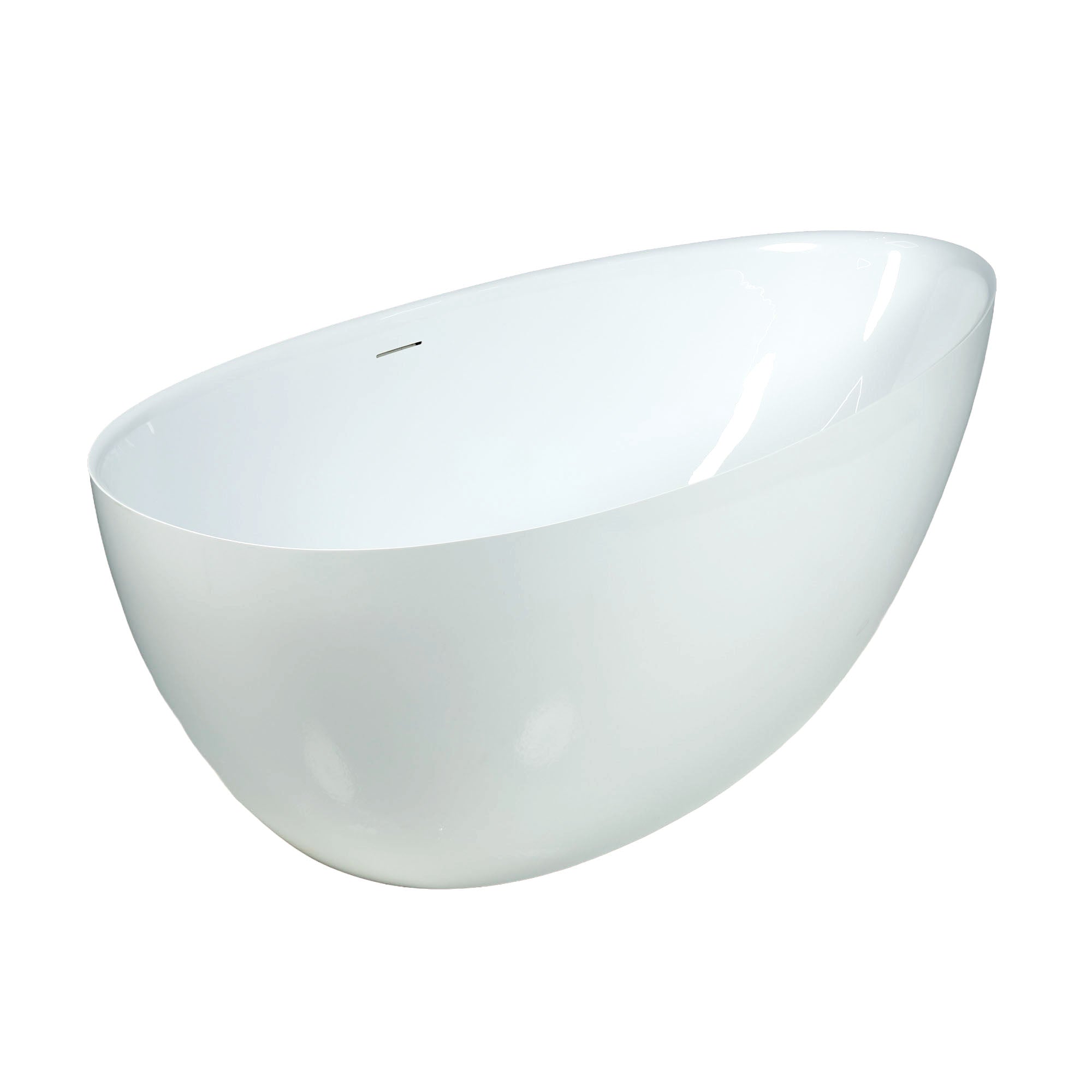 ABS Glossy white bath tub with overflow and drain XD-02005
