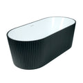 ABS 1700 x 790 x 590mm outside matt black, inside glossy white bath tub