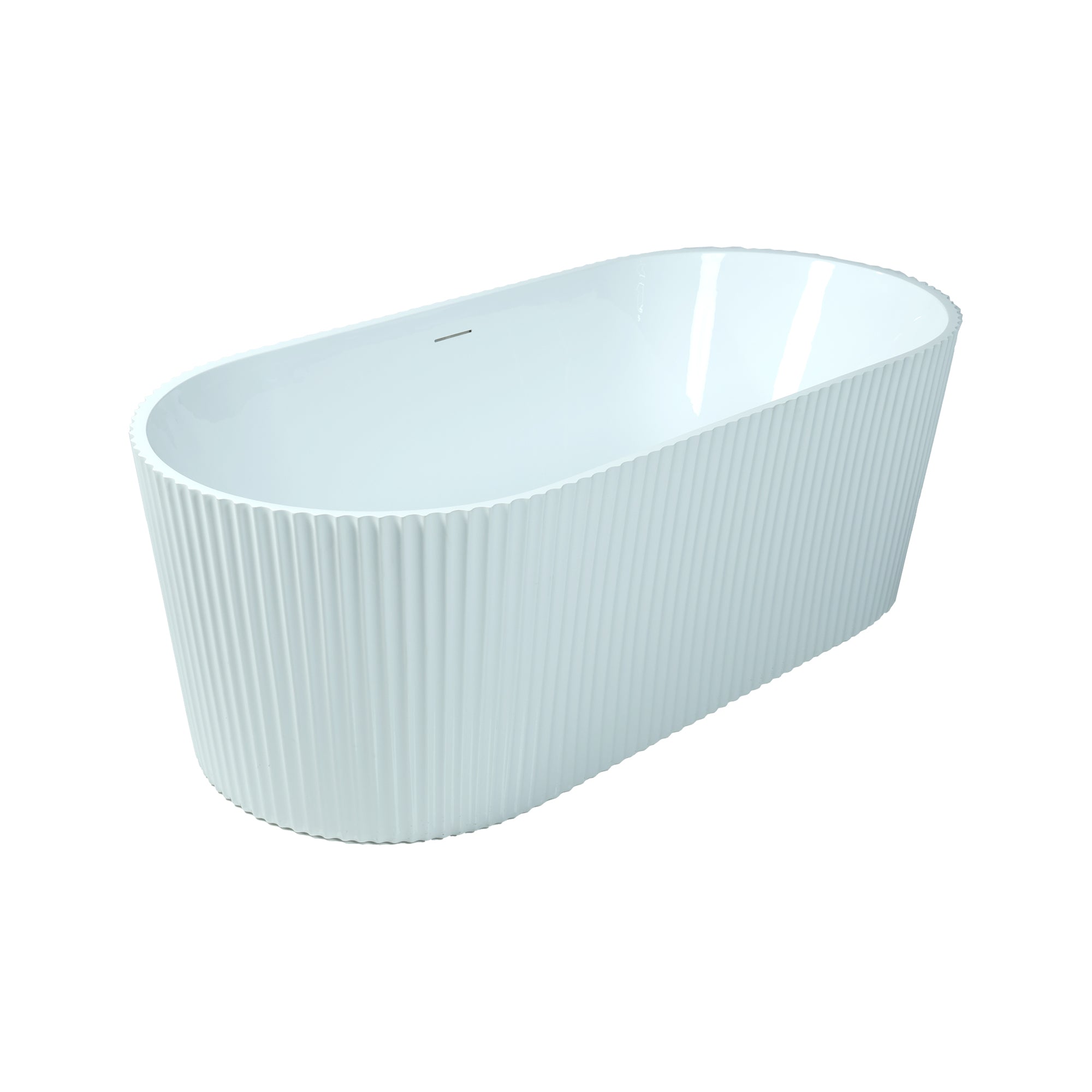 ABS XD 2001A V Groove Glossy White Bath Tub