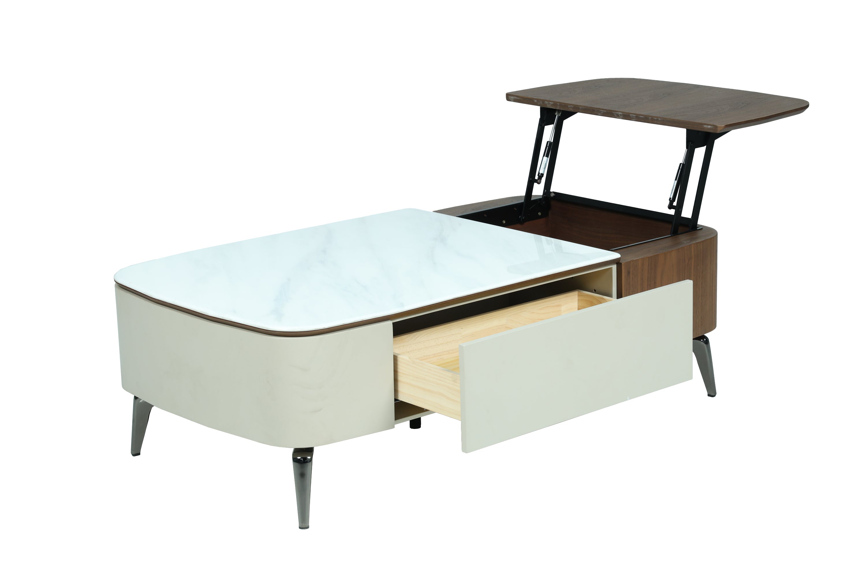 ABS Tea table with drawer cabinet and pullout laptop stand 227-07