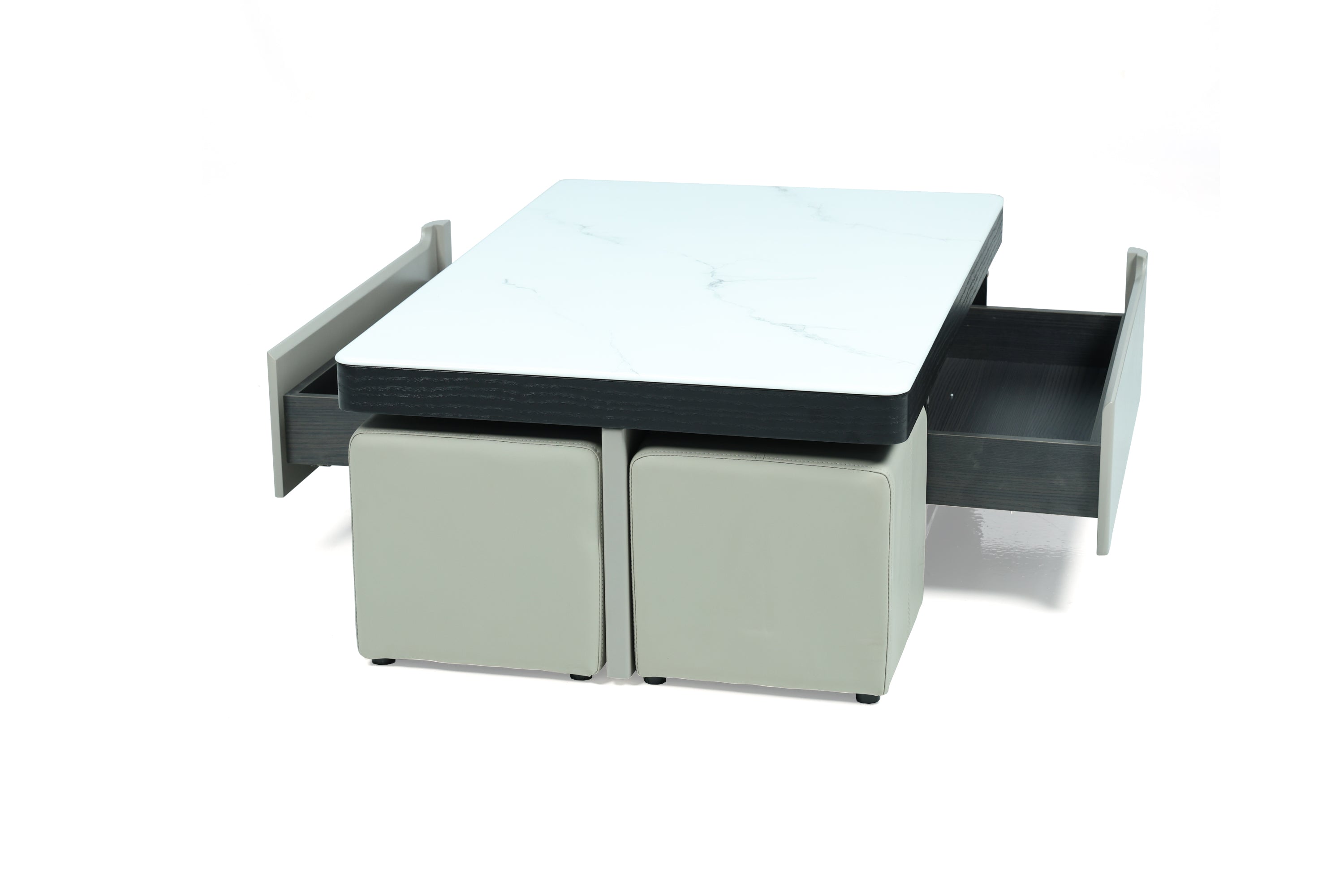 ABS Tea Table with 2 pullout seats 227-16
