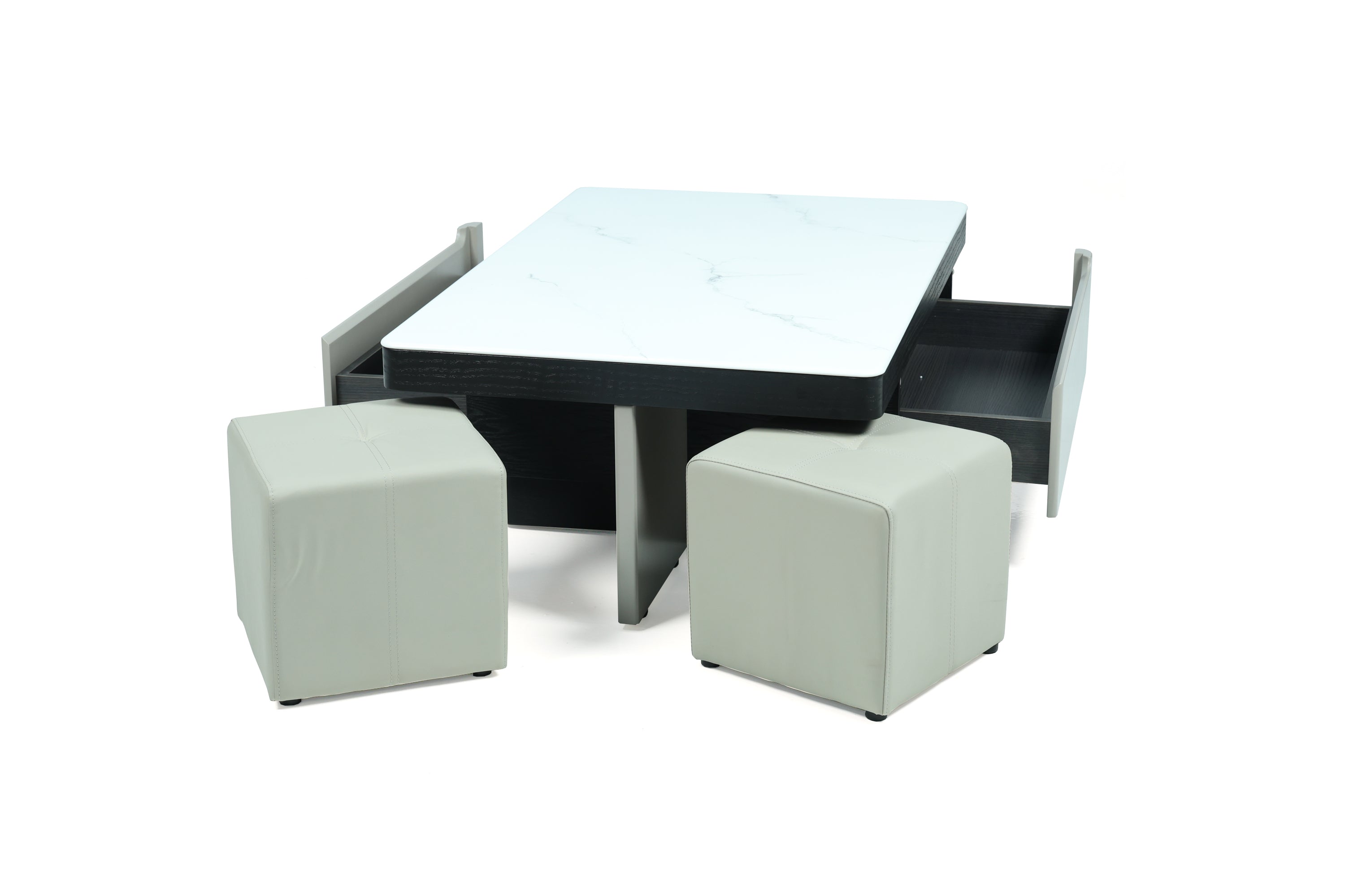 ABS Tea Table with 2 pullout seats 227-16