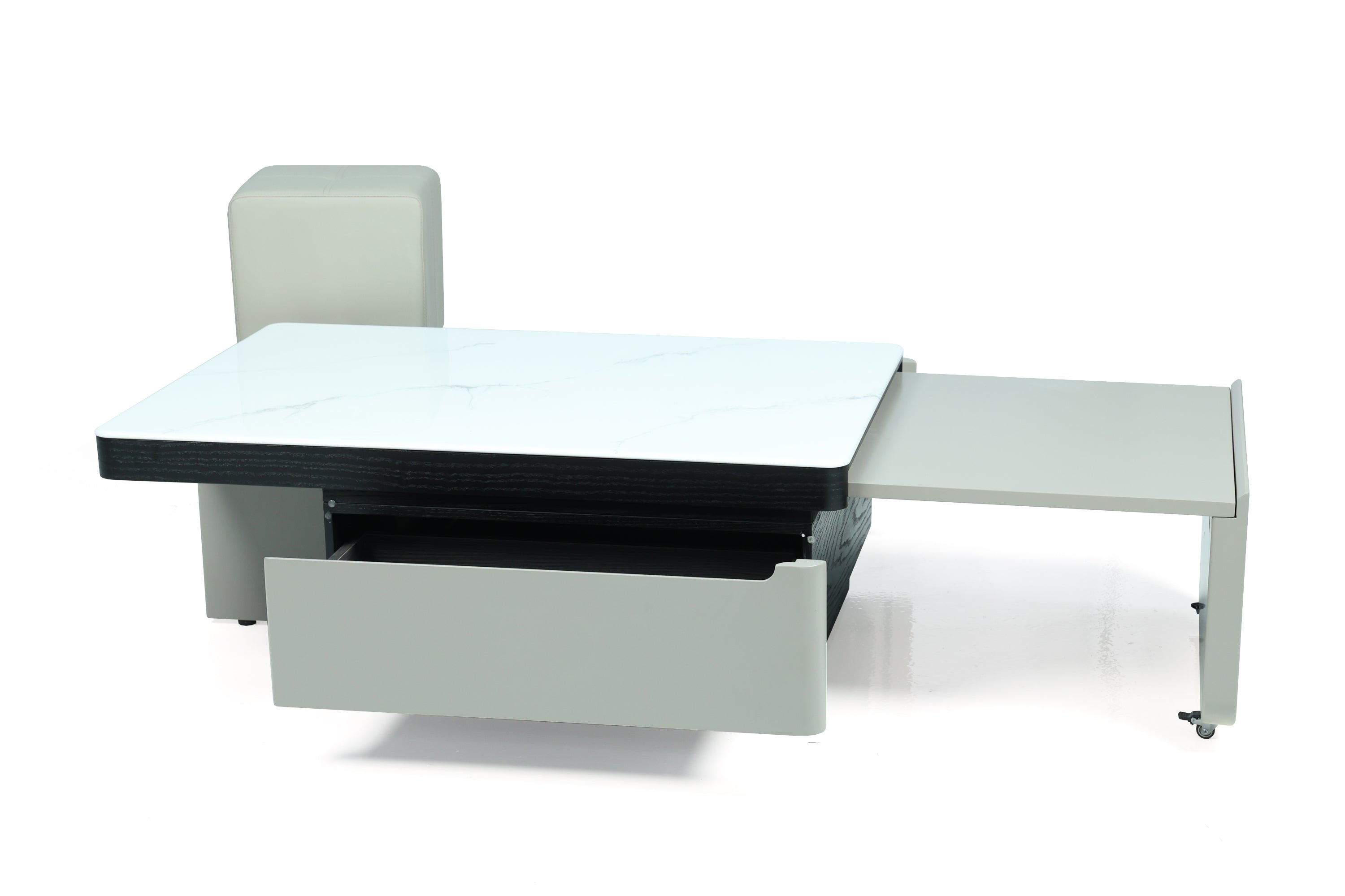 ABS Tea Table with 2 pullout seats 227-16